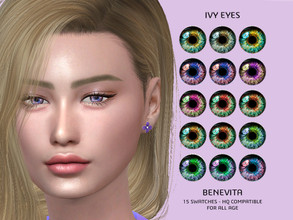Sims 4 — Ivy Eyes [HQ] by Benevita — Ivy Eyes HQ Mod Compatible 15 Swatches For all age I hope you like!