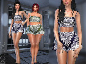 Sims 4 — Floral Silk Shorts DO487 by DOLilac — Custom thumbnail New Mesh 5 Colors Adult-Elder-Teen-Young Adult For Female