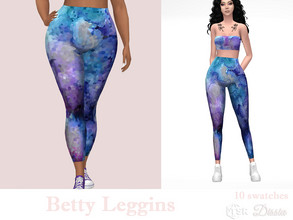 Sims 4 — Betty Leggins by Dissia — High waist ink pattern leggins in normal or cristalizated version ;) Available in 10