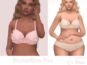 Sims 4 — Butterflies Bra by Dissia — Bra with a lot of cute butterflies ;) Available in 47 swatches