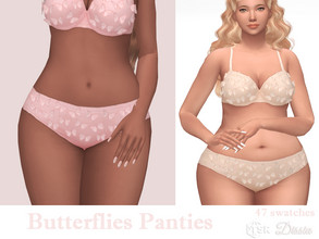 Sims 4 — Butterflies Panties by Dissia — Panties with a lot of cute butterflies :) Available in 47 swatches