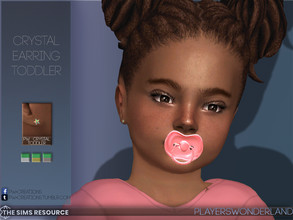 Sims 4 — Crystal Earrings Toddler by PlayersWonderland — Toddler version of my Crystal Star Earrings. Coming in 3