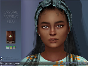 Sims 4 — Crystal Star Earrings Kids by PlayersWonderland — Kids version of my Crystal Star Earrings. Coming in 3