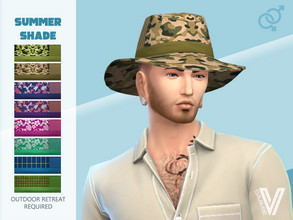 Sims 4 — Summer Shade Hat by SimmieV — Keeping cool in the summer sun is essential and these hats make the grade.