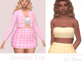 Sims 4 — Dorothy Top by Dissia — Bangade tube top in many colors :) Available in 47 swatches