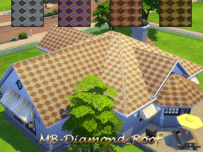 Sims 4 — MB-Diamond_Roof by matomibotaki — MB-Diamond_Roof Unusual roof structure with a diamond pattern and