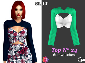 Sims 4 — Top_24 by SL_CCSIMS — -New mesh- -60 swatches- -Teen to elder- -All Maps- -All Lods- -HQ- -Catalog Thumbnail-