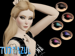 Sims 4 — Eyeshadow Gotic by tudo_azul — 5 colors available. prohibited to re-post recolors only with permission