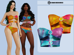 Sims 4 — Jade SwimSuit (Top) by couquett — SwimWear for female sims ideal for summer time 11 swatches All Map All Lod 