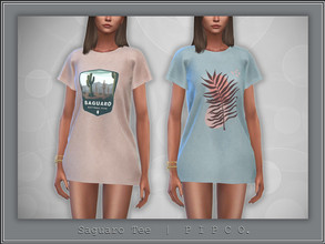 Sims 4 — Saguaro Tee. by Pipco — An oversized tee in 8 colors. Base Game Compatible New Mesh All Lods HQ Compatible