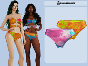 Sims 4 — Jade SwimSuit (Bottom) by couquett — SwimWear for female sims ideal for summer time 11 swatches All Map All Lod