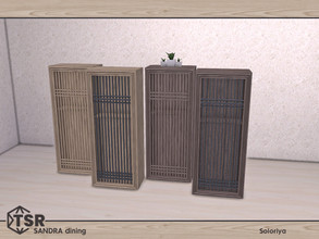 Sims 4 — Sandra Dining. Cabinet, v2 by soloriya — Wooden cabinet. Part of Sandra Dining set. 2 color variations.
