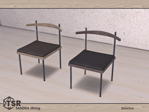 Sims 4 — Sandra Dining. Chair by soloriya — Dining chair. Part of Sandra Dining set. 2 color variations. Category: