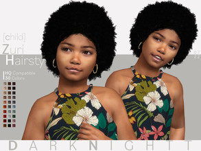 Sims 4 — Zuri Hairstyle [Child] by DarkNighTt — Zuri Hairstyle is a puffy, afro and ethnic hairstyle for children. 30