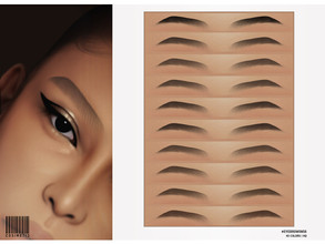 Sims 4 — Eyebrows | N56 by cosimetic — - Female & Male - 45 Swatches - Custom thumbnail Enjoy! 
