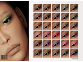 Sims 4 — Eyeshadow | N86 by cosimetic — - Female - 30 Swatches. - 30 Custom thumbnail. - You can find it in the makeup