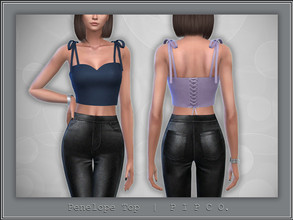 Sims 4 — Penelope Top. by Pipco — A tied top in 17 colors. Base Game Compatible New Mesh All Lods HQ Compatible Shadow,