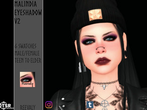 Sims 4 — Malindia Eyeshadow V2 by Reevaly — 6 Swatches. Teen to Elder. Male and Female. Base Game compatible. Please do