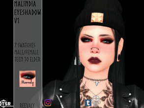 Sims 4 — Malindia Eyeshadow V1 by Reevaly — 7 Swatches. Teen to Elder. Male and Female. Base Game compatible. Please do