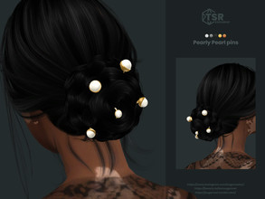 Sims 4 — Pearly Pearl pins by sugar_owl — Pearl metal pins for female sims. Designed for hairstyle by S-club (link in