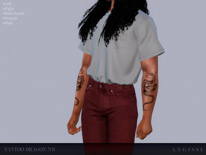 Sims 4 — Tattoo-Dragon N11 by ANGISSI — * 3 options (right,left,both hand) * HQ compatible * FEMALE+MALE * Works with all