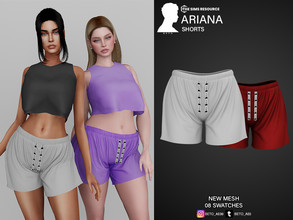 Sims 4 — Ariana (Shorts) by Beto_ae0 — Feminine shorts with many colors, enjoy it - 08 colors - New Mesh - All Lods - All