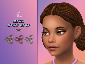 Sims 4 — Edna Nose Stud left by simlasya — All LODs New mesh 5 swatches Teen to elder HQ compatible Custom thumbnail