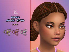 Sims 4 — Edna Nose Stud right by simlasya — All LODs New mesh 5 swatches Teen to elder HQ compatible Custom thumbnail