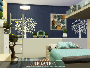Sims 4 — Leila Teen by dasie22 — Leila Teen is a modern bedroom for a teenager. Please, use code "bb.moveobjects