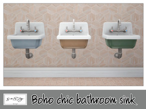 Sims 4 — Boho chic sink by so87g — cost: 135$, 6 colors, you can find it in plumbing - sink All my preview screenshots