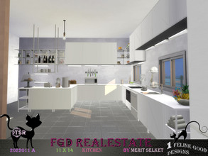 Sims 4 — FGD Room2022011 A by Merit_Selket — modern Kitchen and diningroom in timeless white only TSR CC used 8 x 14