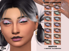 Sims 4 — Dawn Eyeshadow [HQ] by Benevita — Dawn Eyeshadow HQ Mod Compatible 14 Swatches I hope you like!