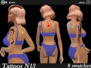 Sims 4 — Tattoos N13 by qLayla — The tattoos are : - base game compatible - available from teen to elder The tattoos have