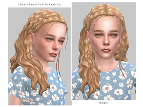 Sims 4 — Lole Hairstyle for Child by -Merci- — New Maxis Match Hairstyle for Sims4. -15 EA Colours. -Unisex. -Base Game