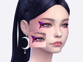 Sims 4 — Agrias Butterfly Eyeliner by Sagittariah — base game compatible 2 swatches properly tagged enabled for all