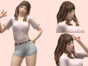 Sims 4 — Cute Anime Poses No. 1 by Anjalea — Cute anime poses for your anime Sims! The pack has 3 poses. Teen - Young