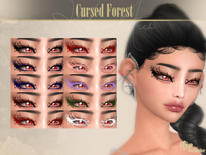Sims 4 — Cursed Forest Eyeliner by Kikuruacchi — - It is suitable for Female and Male. ( Teen to Elder ) - 10 swatches -