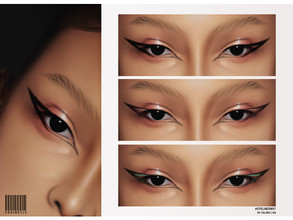 Sims 4 — Geometric Eyeliner | N97 by cosimetic — - Female - 30 Swatches. - 30 Custom thumbnail. - You can find it in the