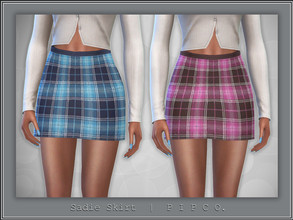 Sims 4 — Sadie Skirt. by Pipco — A plaid skirt in 7 colors. Base Game Compatible New Mesh All Lods HQ Compatible Specular