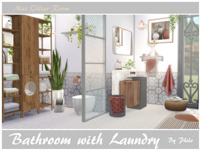 Sims 4 — Bathroom with Laundry by philo — The title says it all. This is a two in one, a bathroom and a laundry within