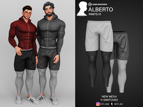 Sims 4 — Alberto (Pants V1) by Beto_ae0 — Men's sports pants with personalized muscles, enjoy it - 11 colors - New Mesh -