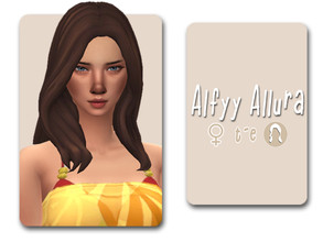 Sims 4 — Allura Hairstyle by Alfyy — Alfyy Allura Hairstyle Part of The Island Living (Part Two) Addon! You can support