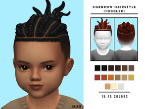 Sims 4 — Cornrow Hairstyle [Toddler] by OranosTR — Cornrow Hairstyle is a updo hairstyle for toddler sims. This hair has
