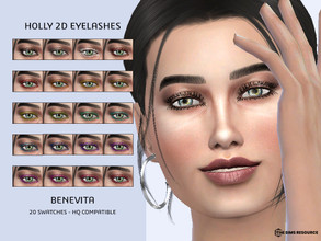 Sims 4 — Holly 2D Eyelashes [HQ] by Benevita — Holly 2D Eyelashes HQ Mod Compatible 20 Swatches I hope you like!