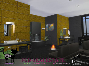 Sims 4 — FGD Room2022012 C by Merit_Selket — contemporary, black bathroom with dark golden marble only TSR CC used 10 x