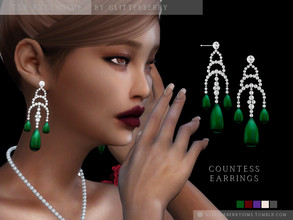 Sims 4 — Countess Earrings by Glitterberryfly — Gorgeous pair of chandelier earrings 