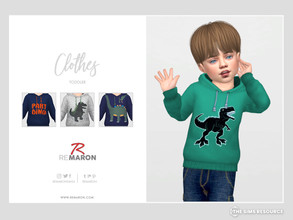 Sims 4 — Dino Hoodie 01 for Toddler by remaron — Carters Hoodie for Toddler in The Sims 4 ReMaron_T_CartersHoodie01 -06