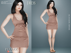 Sims 4 — Cotton Summer Dress by pizazz — www.patreon.com/pizazz Summer Style dress. Casual or Party This soft look is