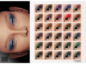 Sims 4 — Glitter Eyeshadow | N89 by cosimetic — - Female - 30 Swatches. - 30 Custom thumbnail. - You can find it in the