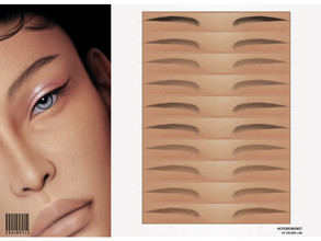 Sims 4 — Straight Eyebrows | N57 by cosimetic — - Female & Male - 45 Swatches - Custom thumbnail Enjoy! 